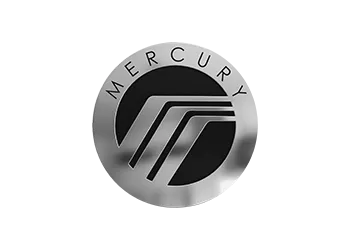 Mercury logo with silver and black design.