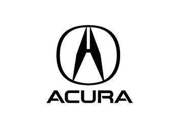 Acura logo with silver gradient.