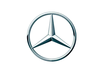 Mercedes-Benz logo on white background.